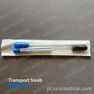 Swab de transporte descartável com carbono